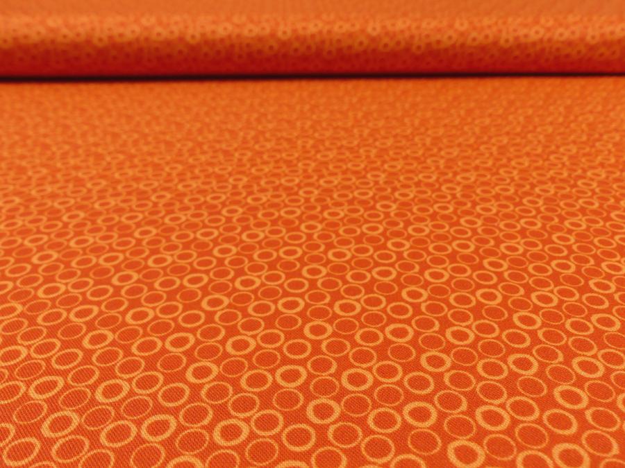 Frogtastic Patchworkstoff von Benartex Ton in Ton orange terra